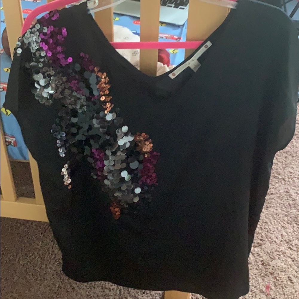 Black sequin shirt, never worn